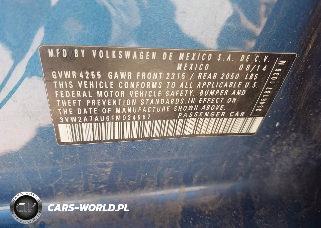 2015 Volkswagen Golf Tdi S 4-Door VIN:3VW2A7AU6FM024967 - 9