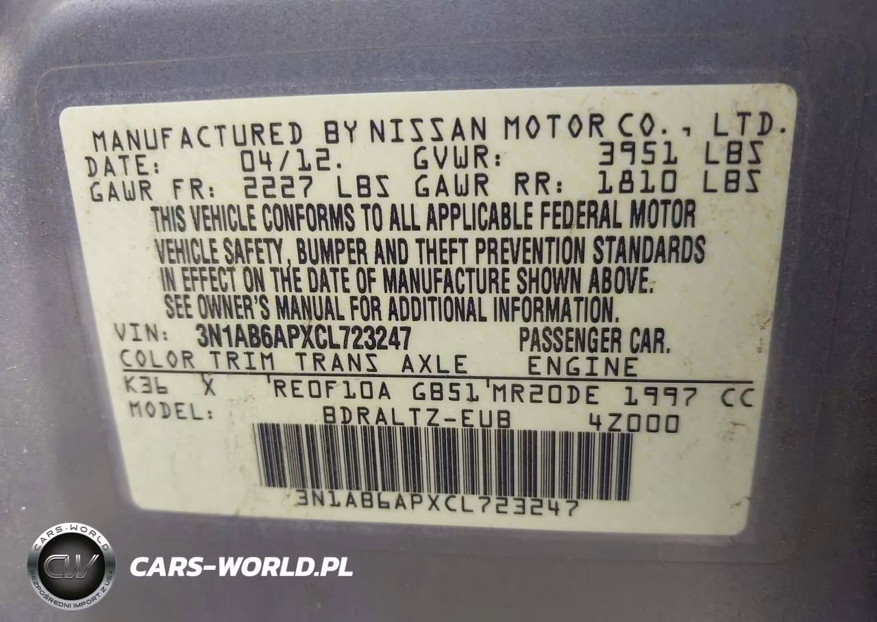 2012 Nissan Sentra 2.0 S VIN:3N1AB6APXCL723247 - 9