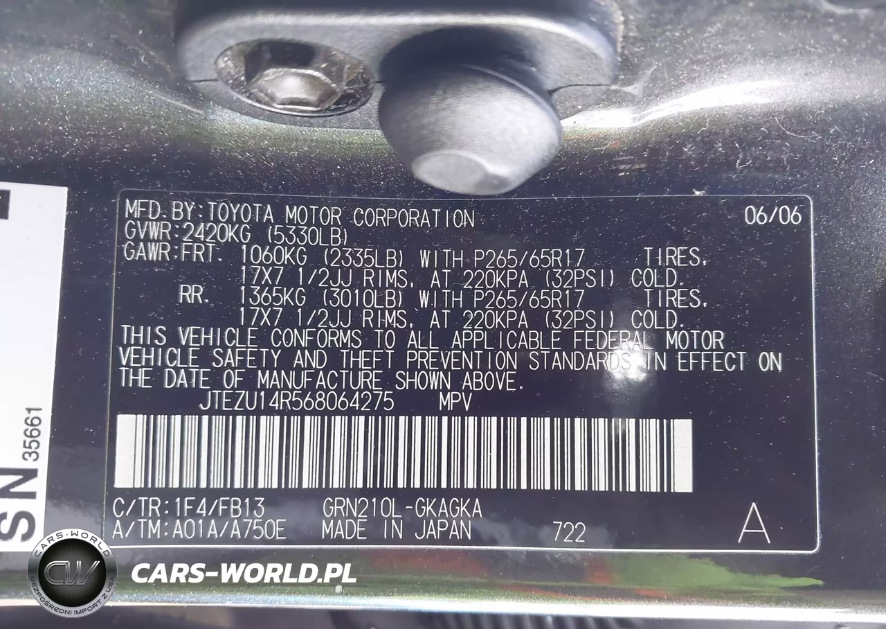 2006 Toyota 4Runner Sr5 Sport V6 VIN:JTEZU14R568064275 - 9