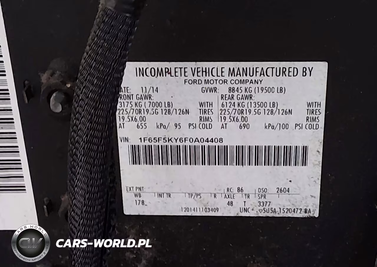 2015 Ford F-59 Commercial Stripped VIN:1F65F5KY6F0A04408 - 8