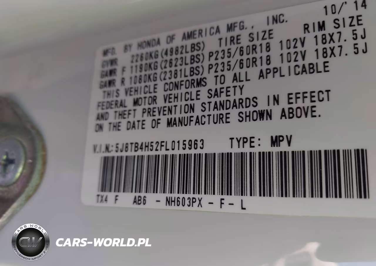 2015 Acura Rdx VIN:5J8TB4H52FL015963 - 9