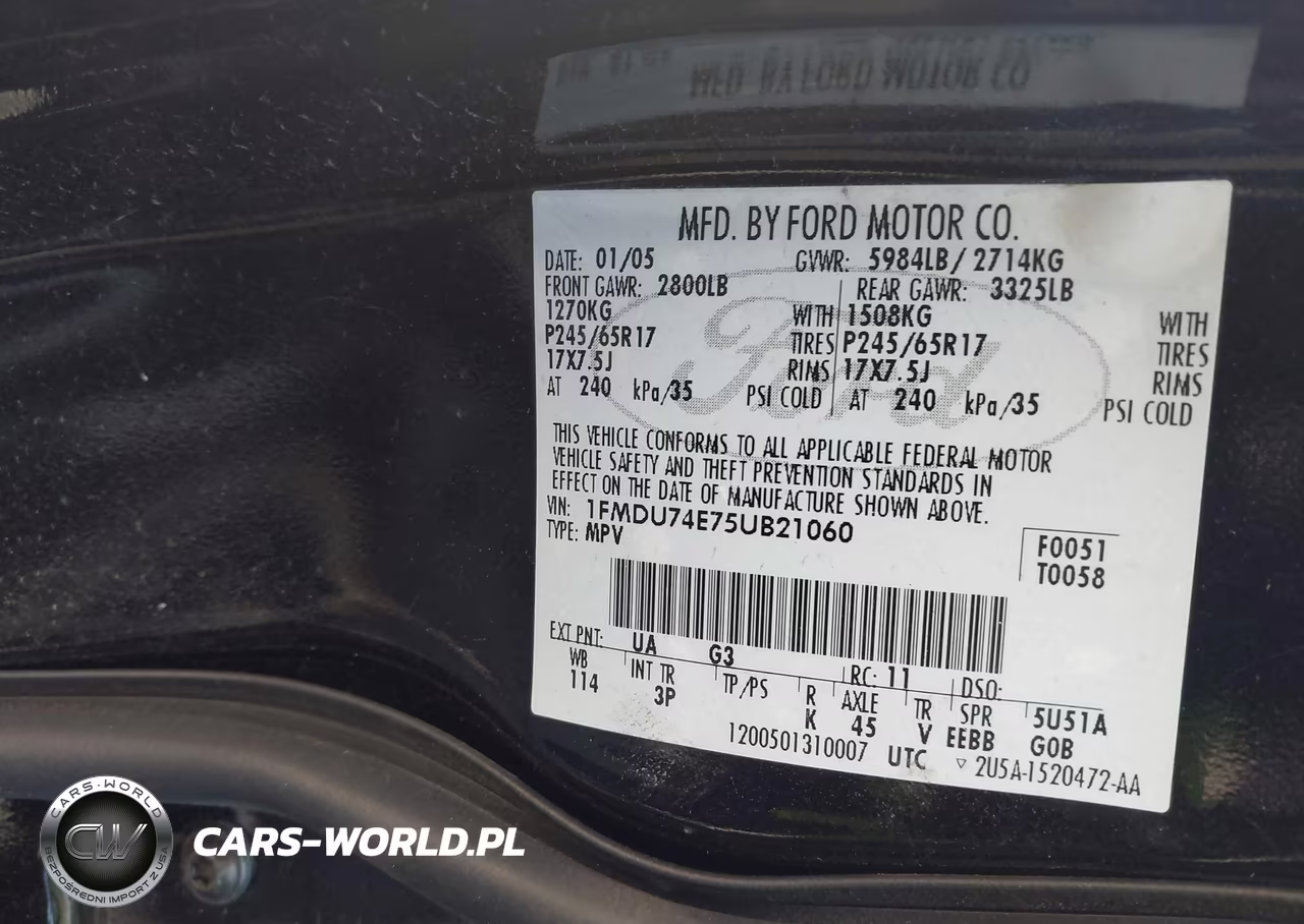 2005 Ford Explorer Eddie Bauer VIN:1FMDU74E75UB21060 - 9