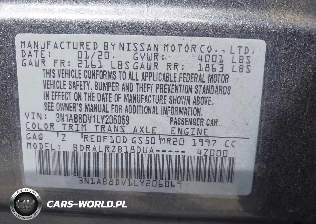 2020 Nissan Sentra Sr Xtronic Cvt VIN:3N1AB8DV1LY206069 - 9