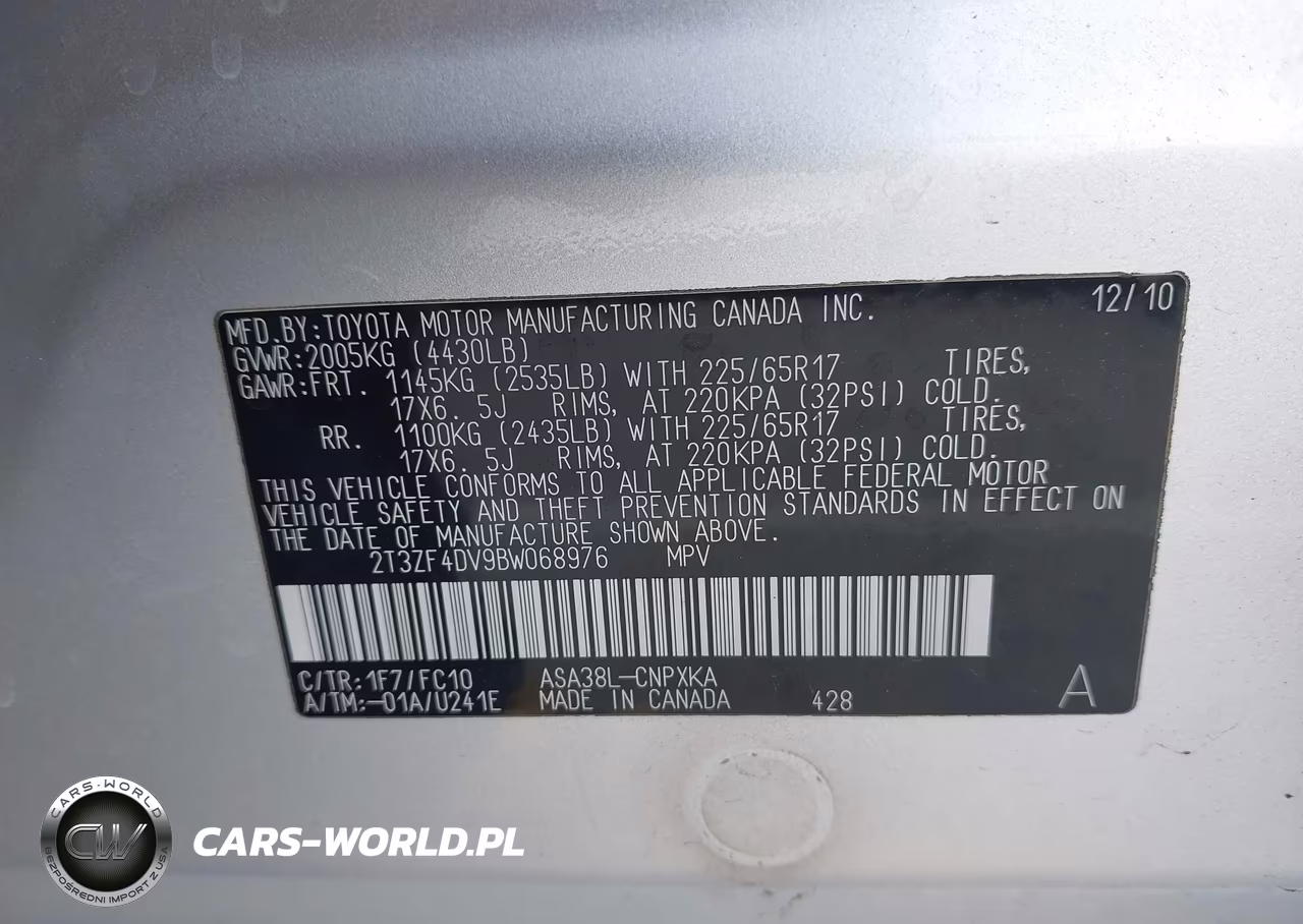 2011 Toyota Rav4 VIN:2T3ZF4DV9BW068976 - 9