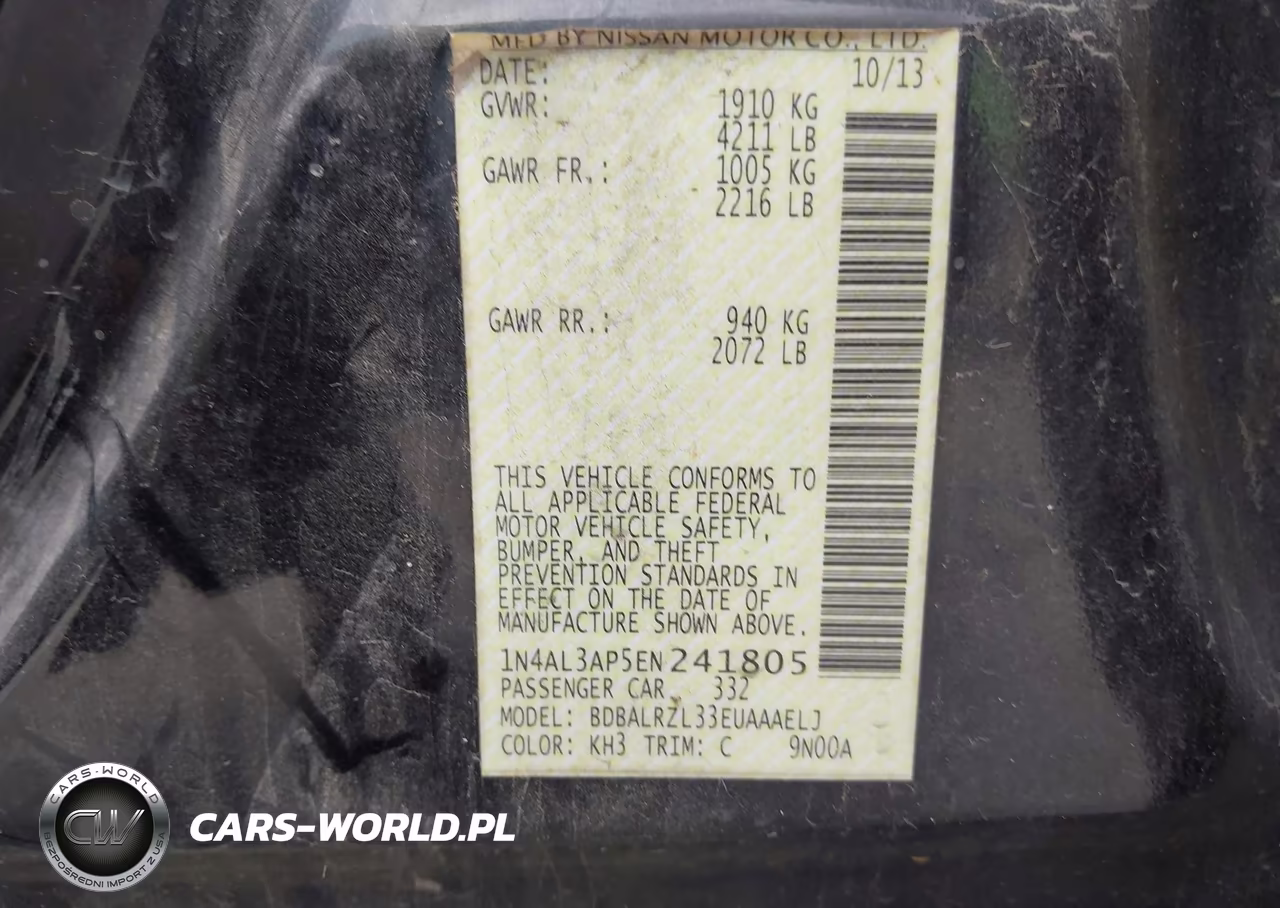 2014 Nissan Altima 2.5 S VIN:1N4AL3AP5EN241805 - 9
