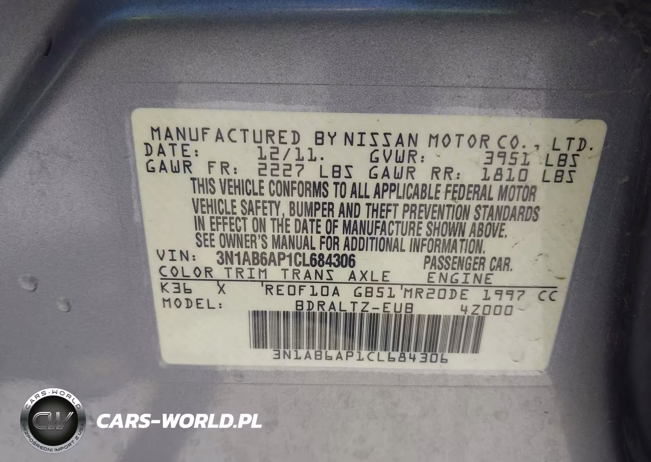 2012 Nissan Sentra 2.0 S VIN:3N1AB6AP1CL684306 - 9