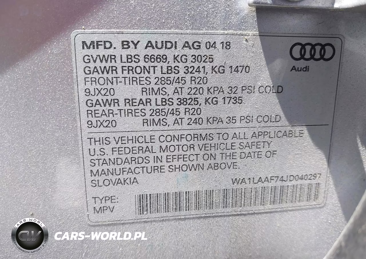 2018 Audi Q7 3.0T Premium VIN:WA1LAAF74JD040297 - 9