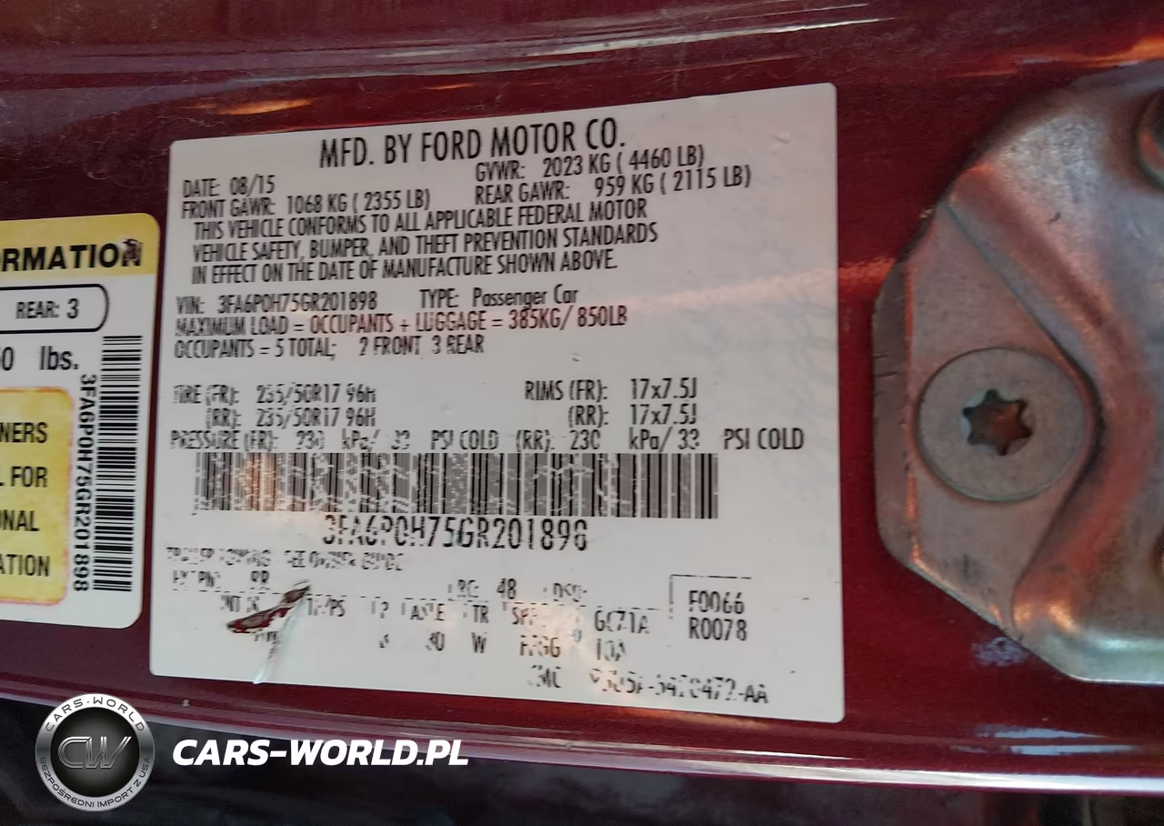 2016 Ford Fusion Se VIN:3FA6P0H75GR201898 - 9