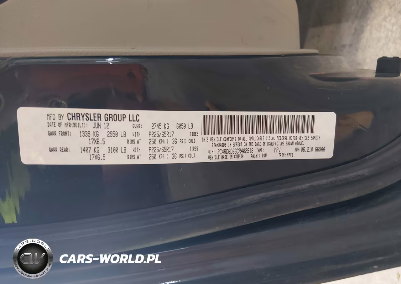2012 Dodge Grand Caravan Crew VIN:2C4RDGDG6CR402918 - 9