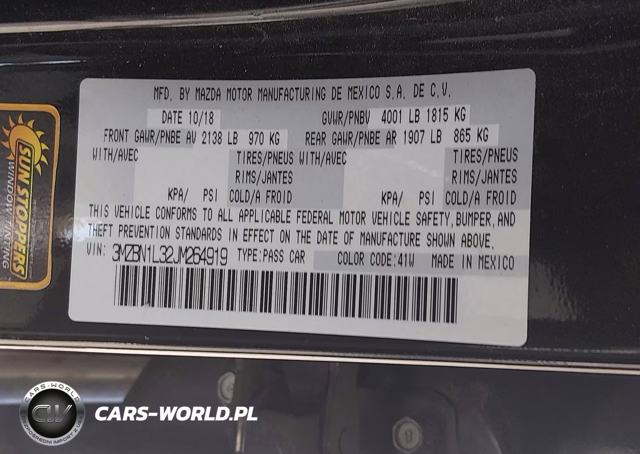 2018 Mazda Mazda3 Touring VIN:3MZBN1L32JM264919 - 9