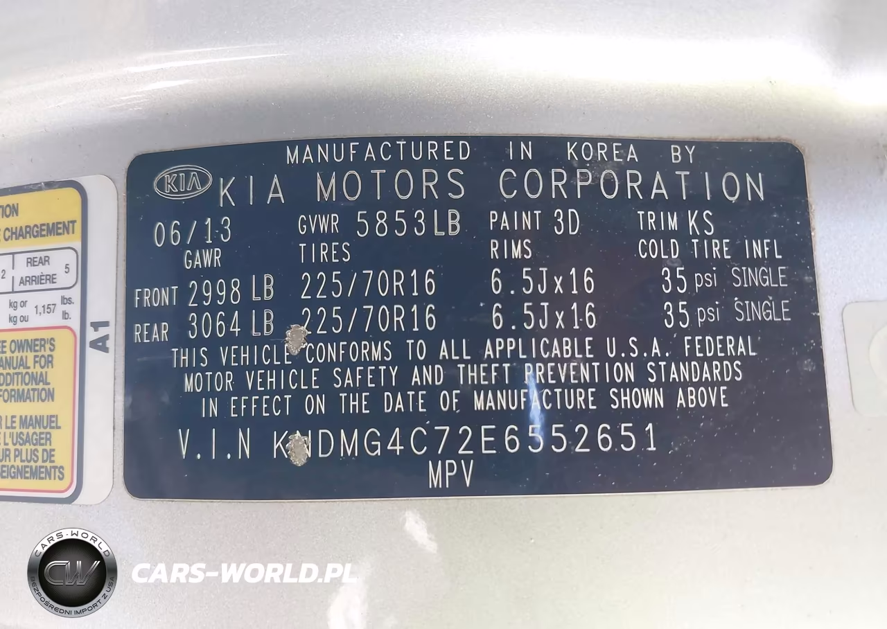 2014 Kia Sedona Lx VIN:KNDMG4C72E6552651 - 9