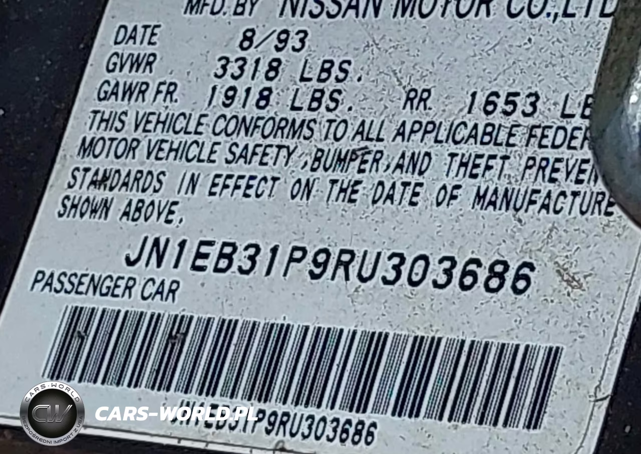 1994 Nissan Sentra E-Xe-Gxe-Le VIN:JN1EB31P9RU303686 - 9