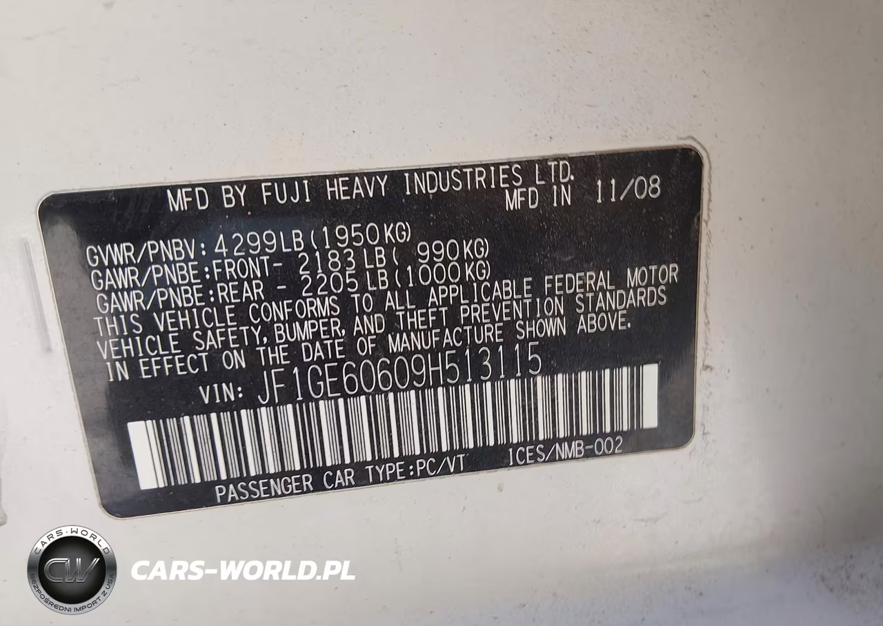 2009 Subaru Impreza 2.5I VIN:JF1GE60609H513115 - 9