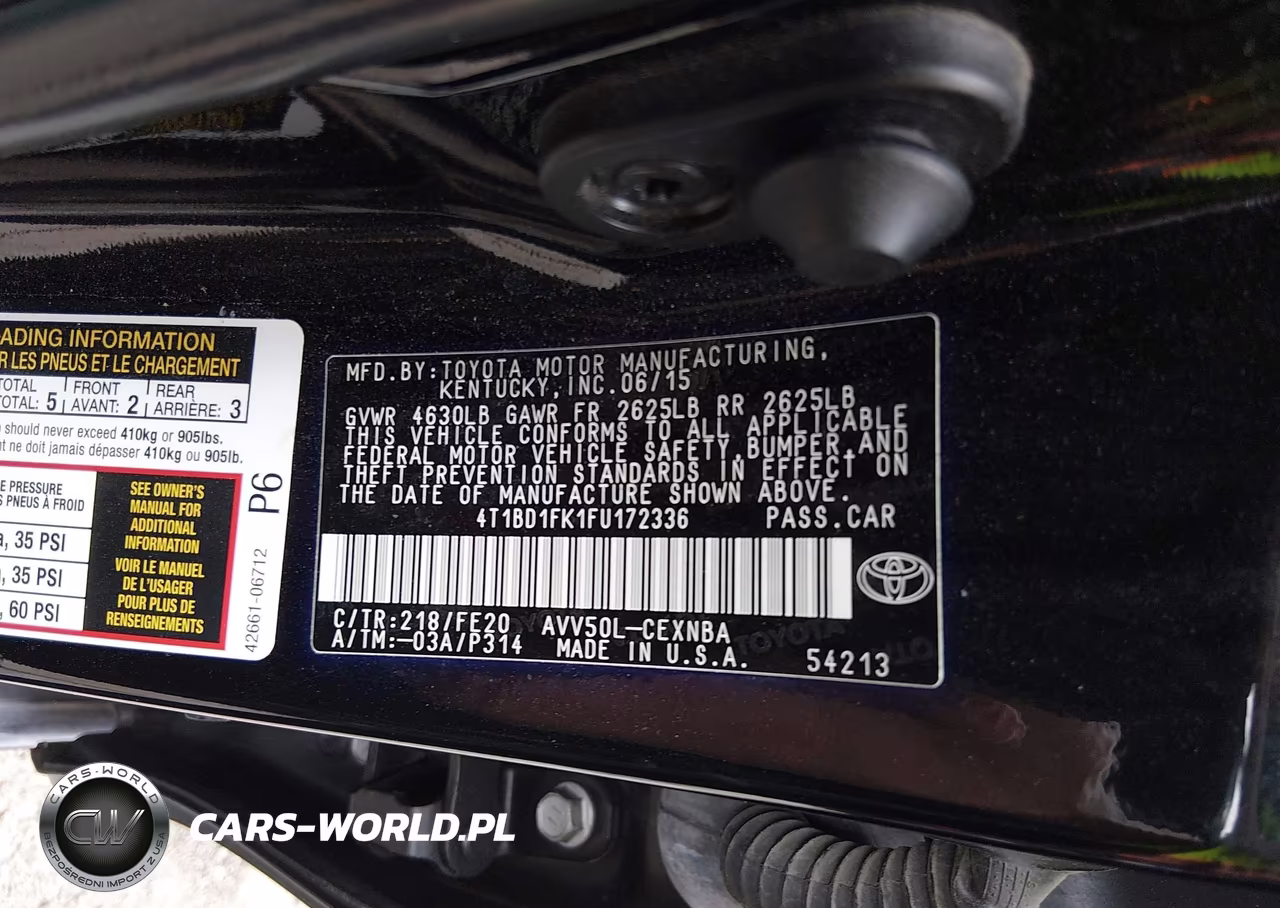 2015 Toyota Camry Hybrid Le VIN:4T1BD1FK1FU172336 - 9