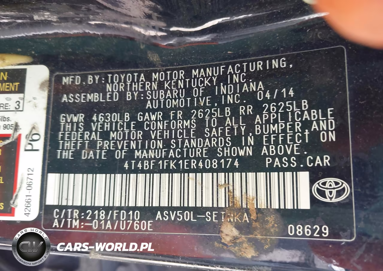 2014 Toyota Camry Le VIN:4T4BF1FK1ER408174 - 9