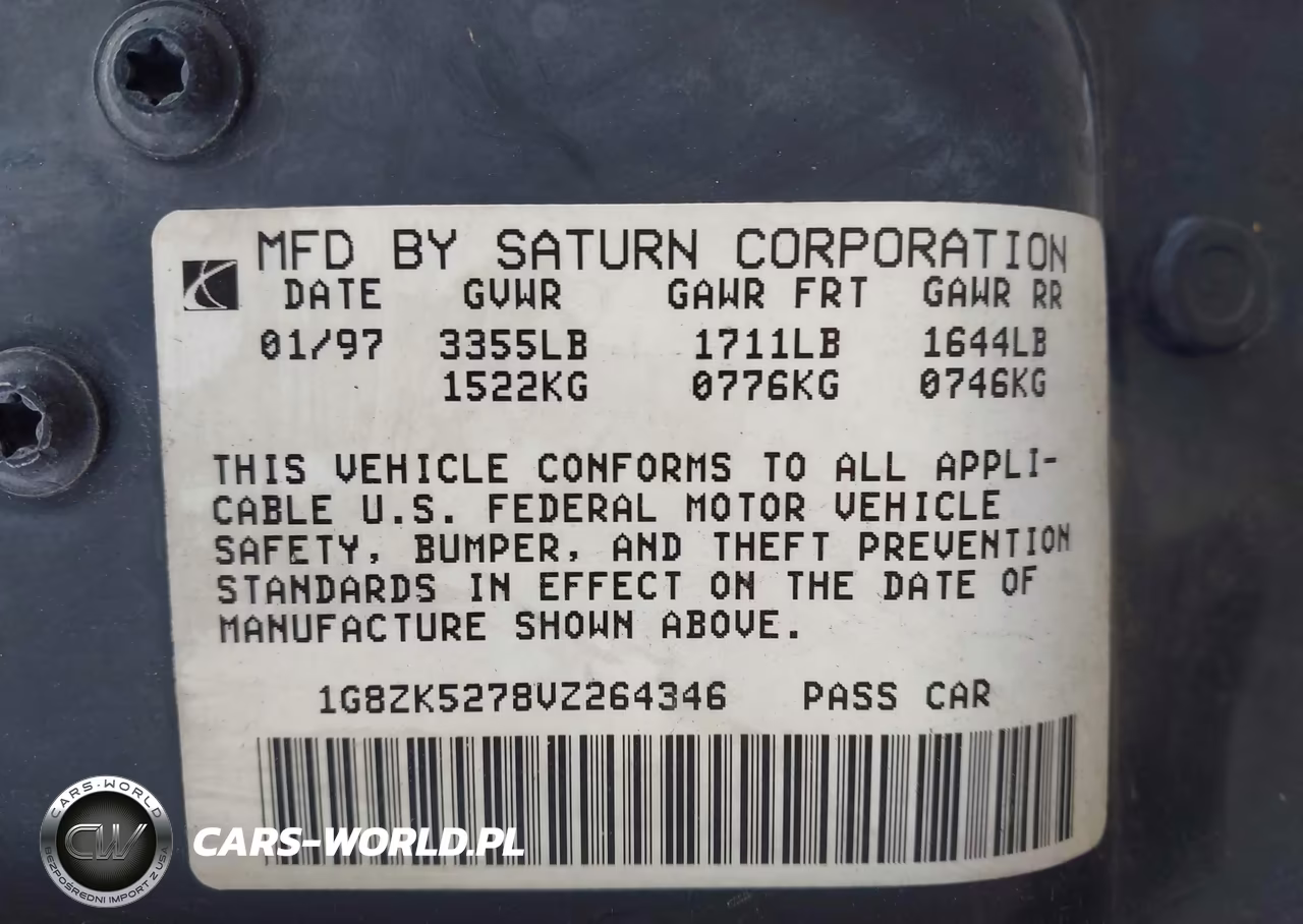 1997 Saturn Sl Sl2 VIN:1G8ZK5278VZ264346 - 9
