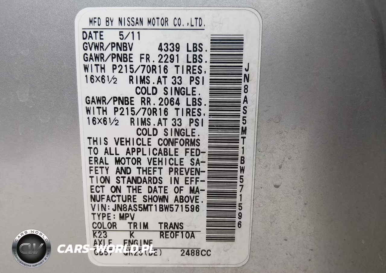 2011 Nissan Rogue S VIN:JN8AS5MT1BW571596 - 9