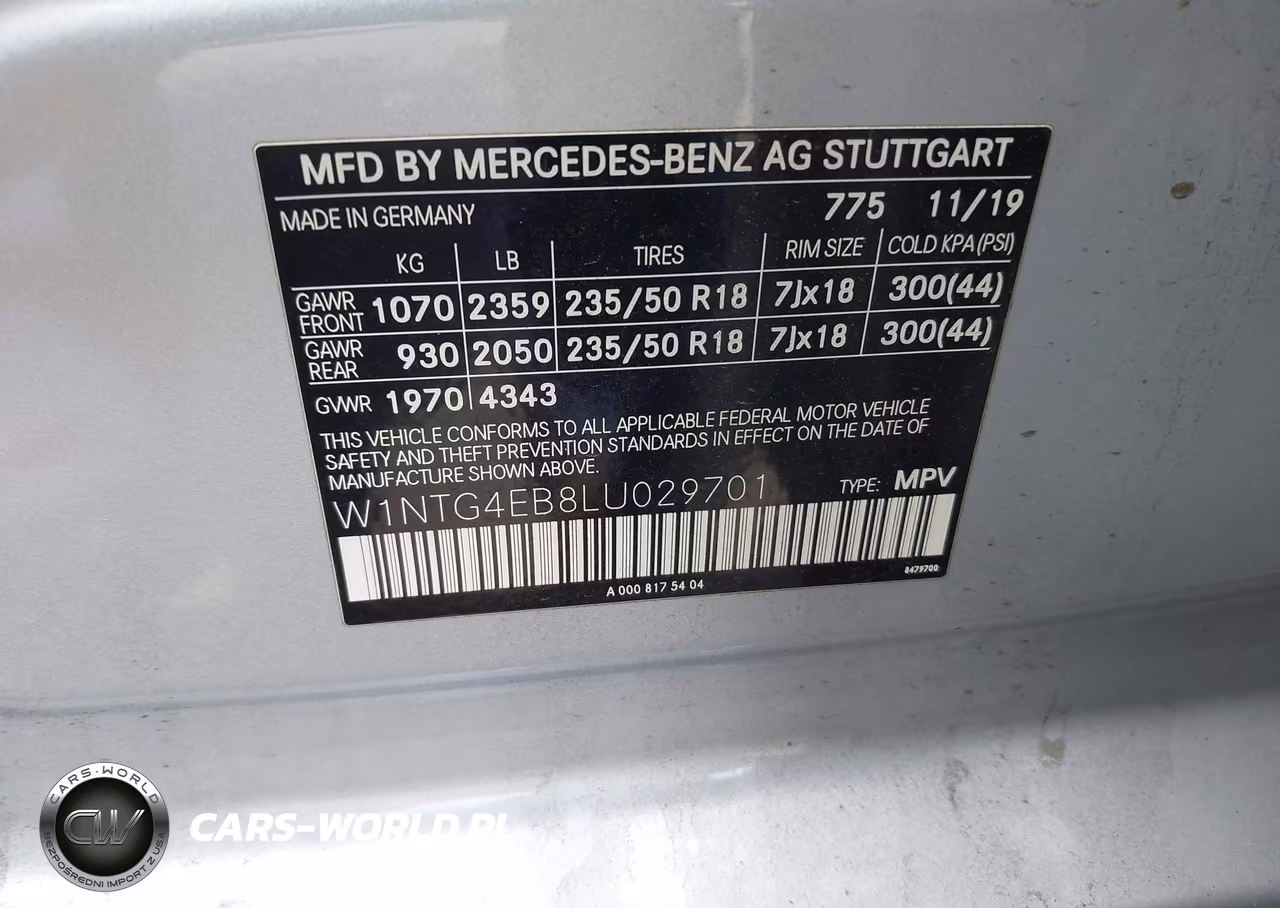 2020 Mercedes-Benz Gla 250 VIN:W1NTG4EB8LU029701 - 9