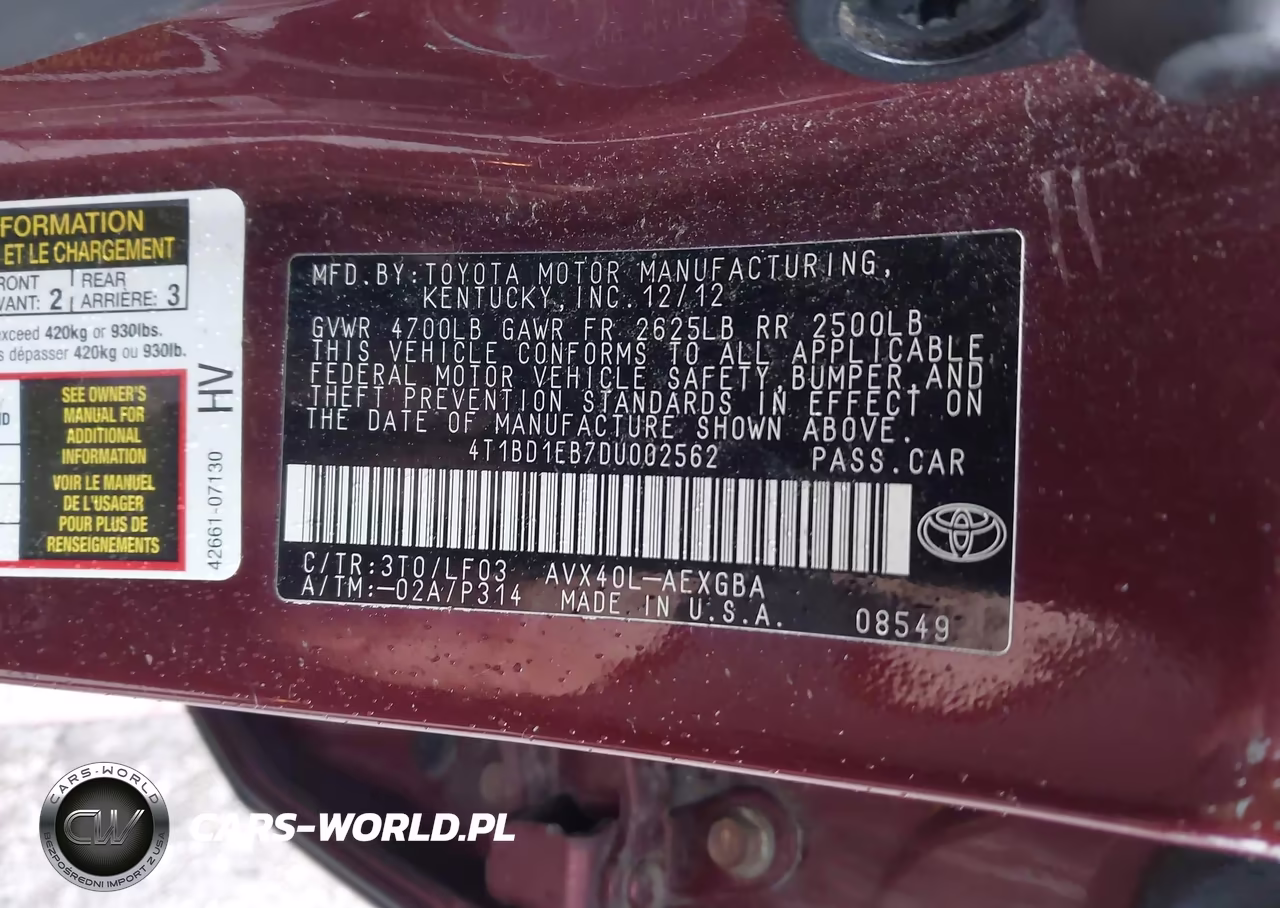 2013 Toyota Avalon Hybrid Xle Premium VIN:4T1BD1EB7DU002562 - 9