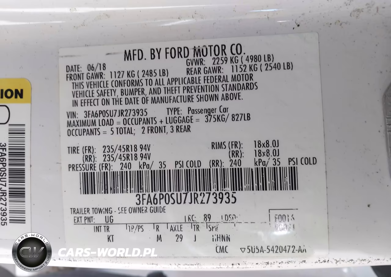 2018 Ford Fusion Energi Titanium VIN:3FA6P0SU7JR273935 - 9