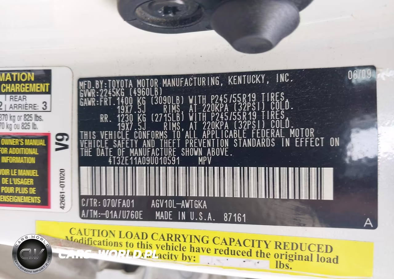 2009 Toyota Venza VIN:4T3ZE11A09U010591 - 9