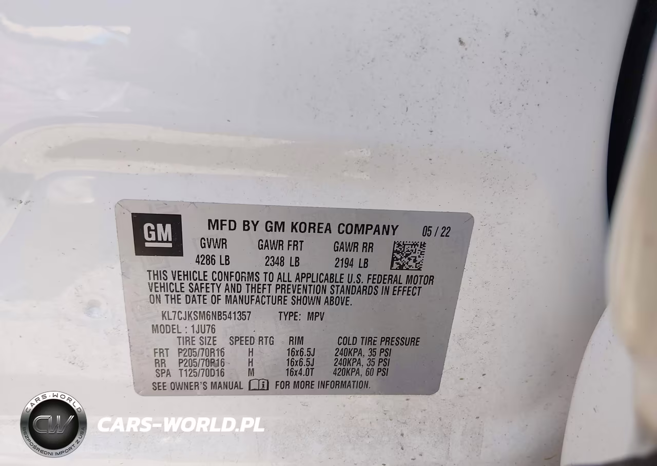 2022 Chevrolet Trax Fwd Ls VIN:KL7CJKSM6NB541357 - 9