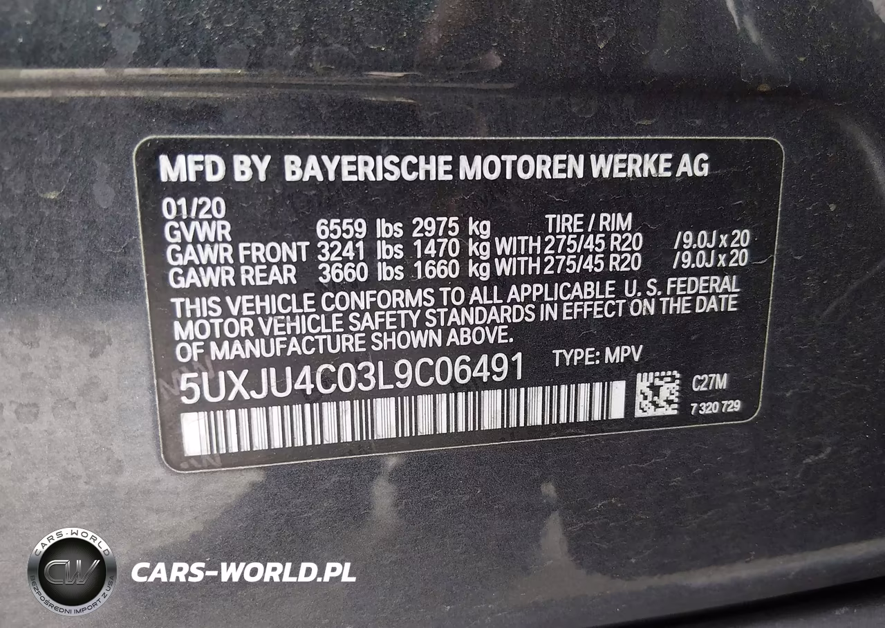 2020 BMW X5 M50I VIN:5UXJU4C03L9C06491 - 9