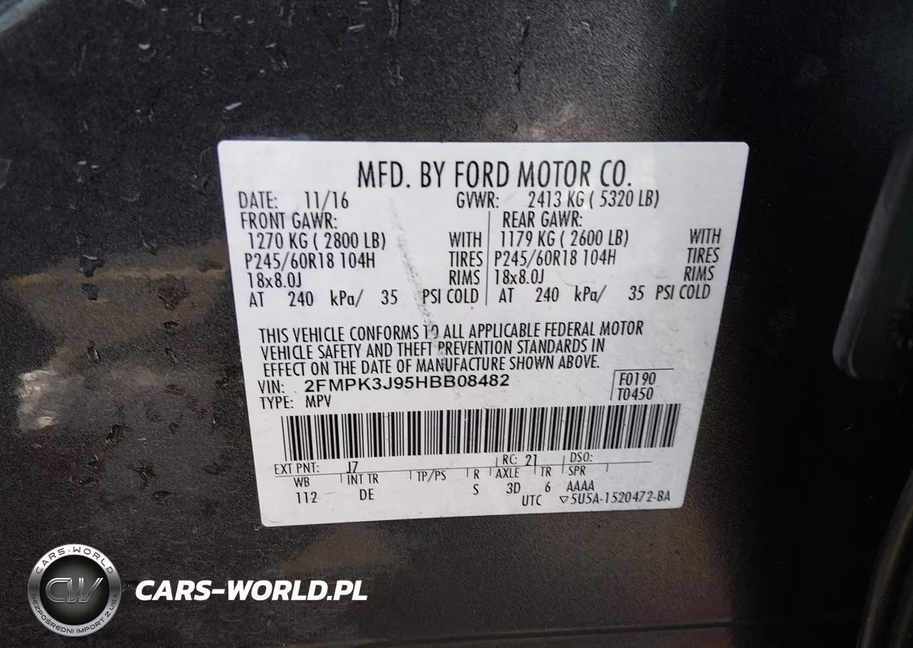 2017 Ford Edge Sel VIN:2FMPK3J95HBB08482 - 9