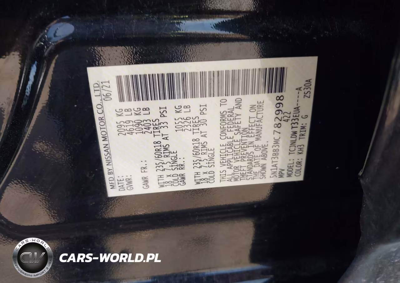 2021 Nissan Rogue Sv Intelligent Awd VIN:5N1AT3BB3MC782998 - 9