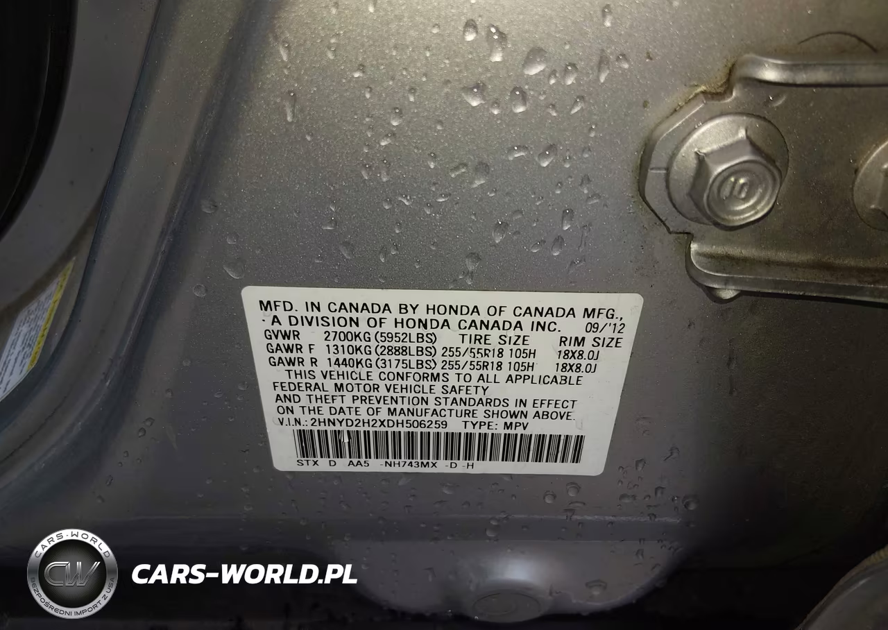 2013 Acura Mdx VIN:2HNYD2H2XDH506259 - 9