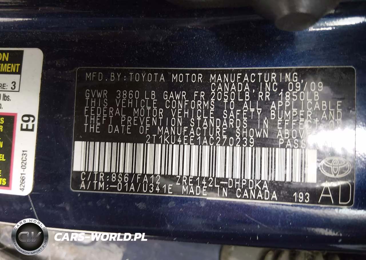 2010 Toyota Matrix VIN:2T1KU4EE1AC270239 - 9
