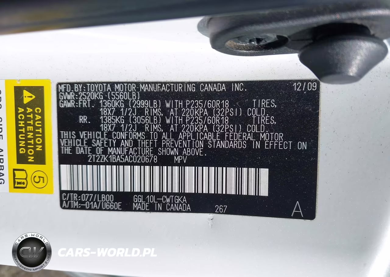 2010 Lexus Rx 350 VIN:2T2ZK1BA5AC020678 - 9