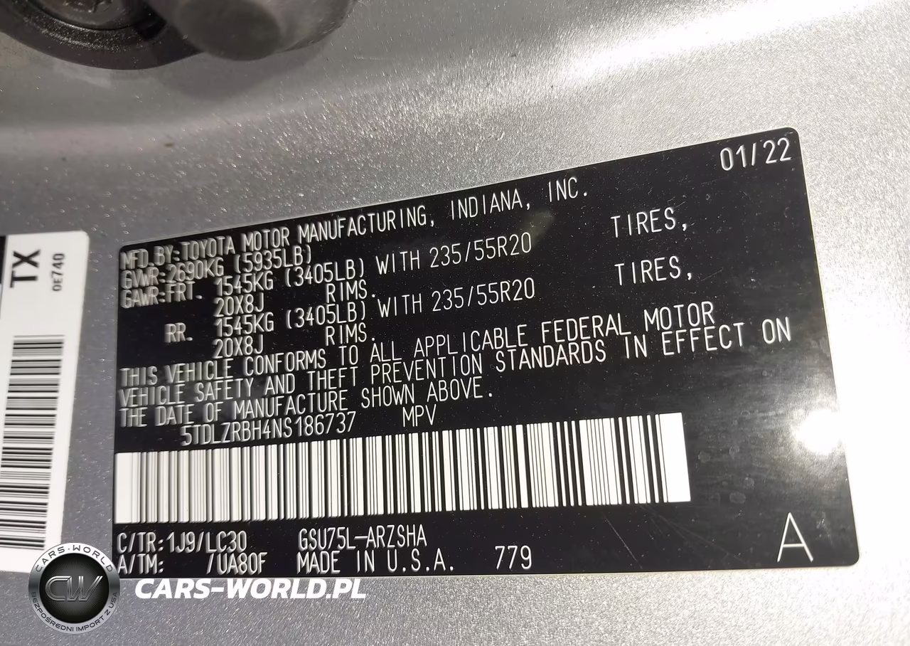 2022 Toyota Highlander Xse VIN:5TDLZRBH4NS186737 - 9