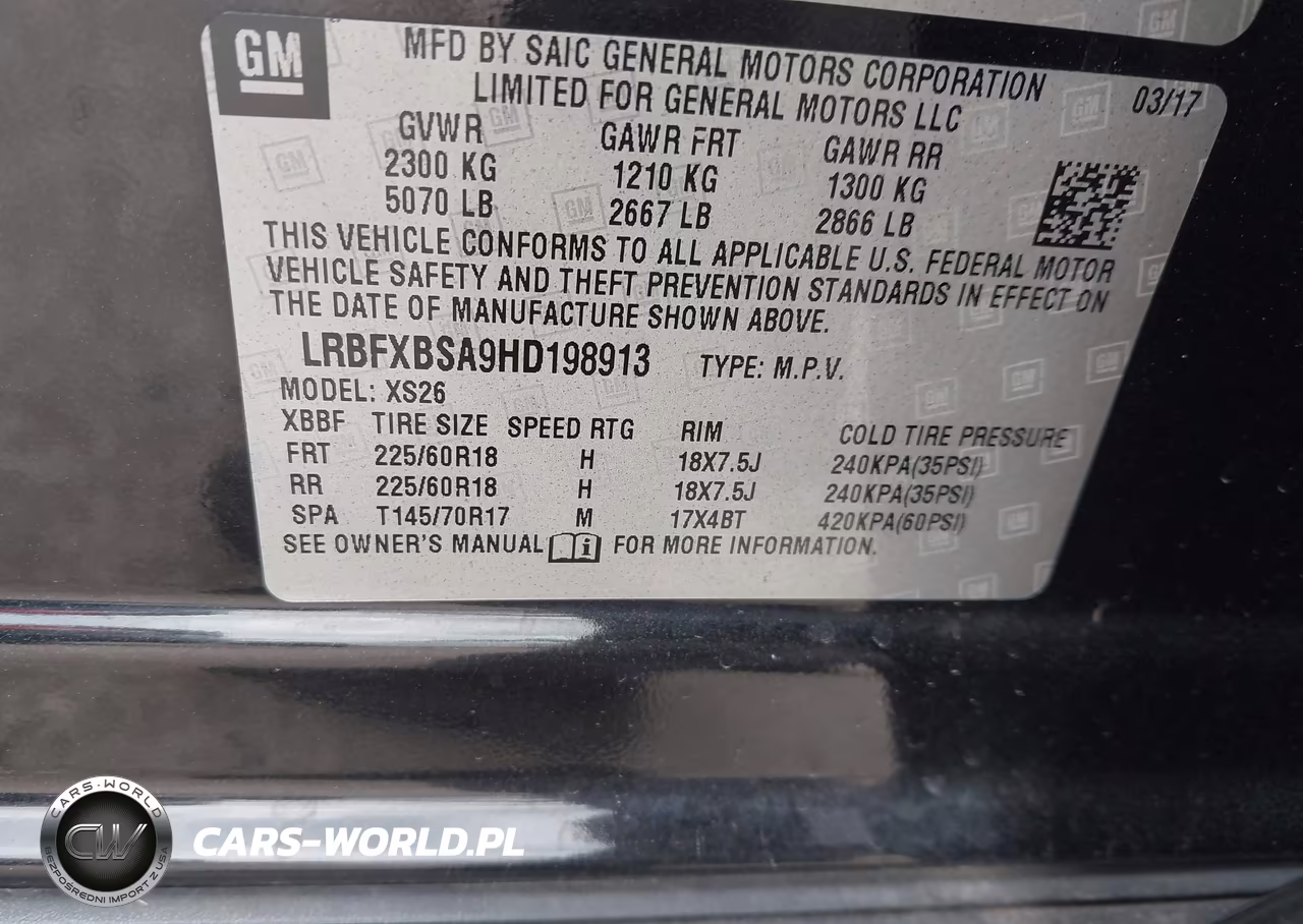 2017 Buick Envision Essence VIN:LRBFXBSA9HD198913 - 9