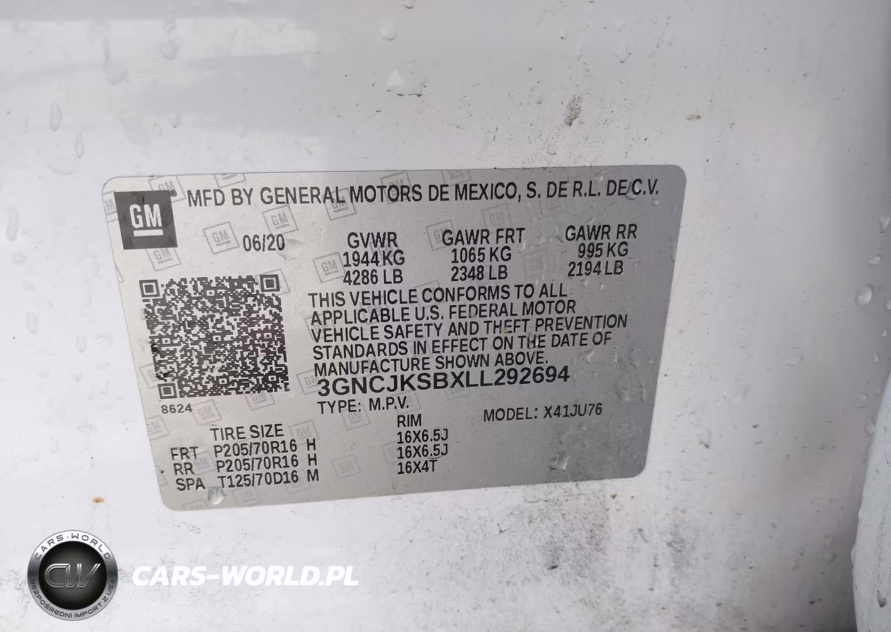 2020 Chevrolet Trax Fwd Ls VIN:3GNCJKSBXLL292694 - 9
