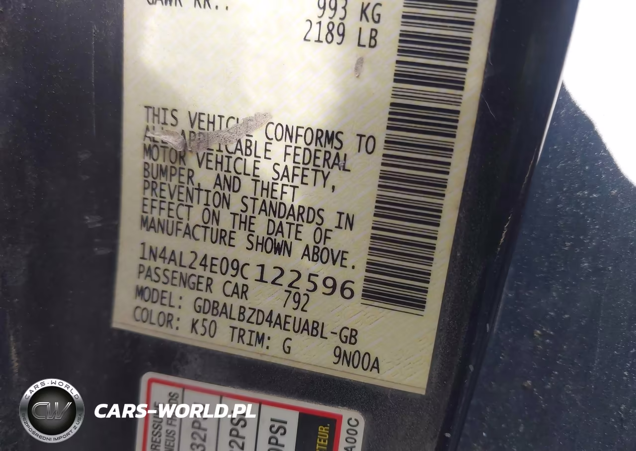 2009 Nissan Altima 2.5 S VIN:1N4AL24E09C122596 - 9