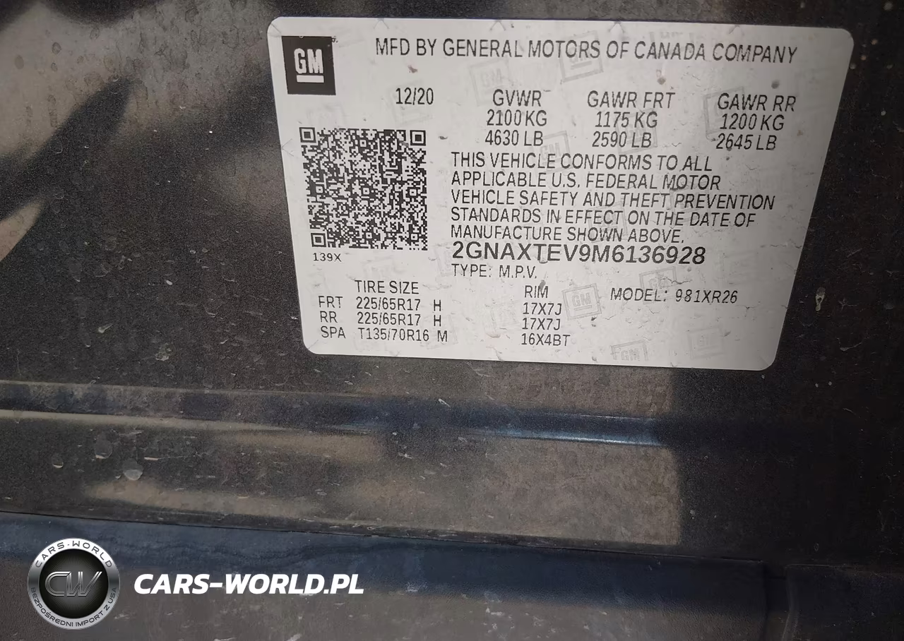 2021 Chevrolet Equinox Awd 2Fl VIN:2GNAXTEV9M6136928 - 9