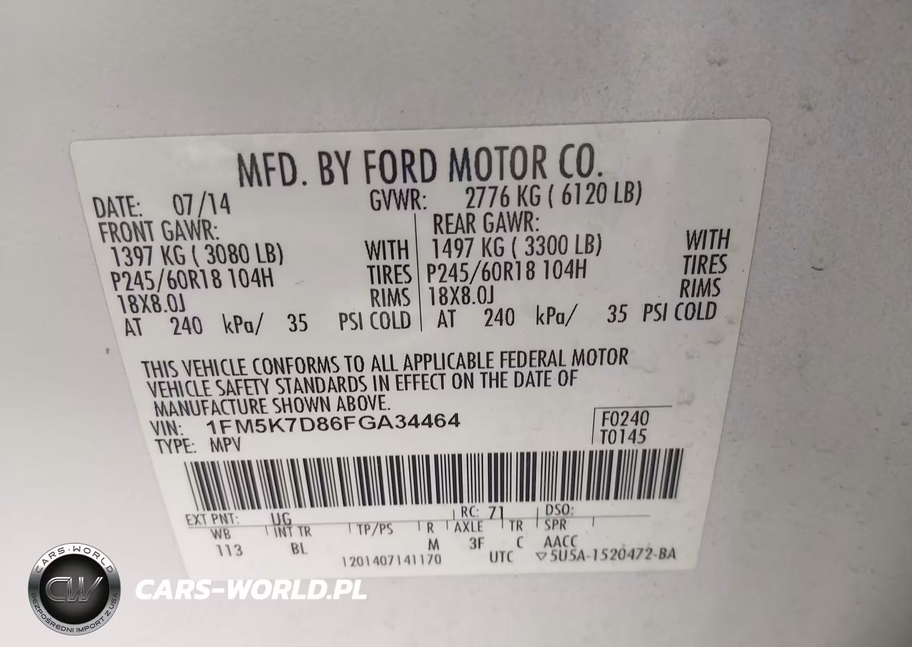 2015 Ford Explorer Xlt VIN:1FM5K7D86FGA34464 - 9