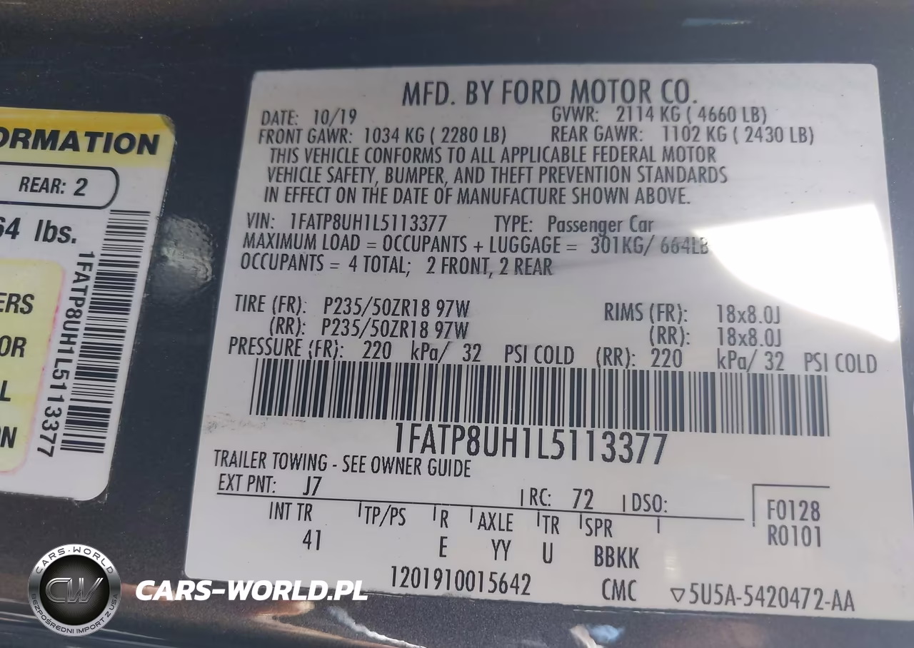 2020 Ford Mustang Ecoboost Premium VIN:1FATP8UH1L5113377 - 9