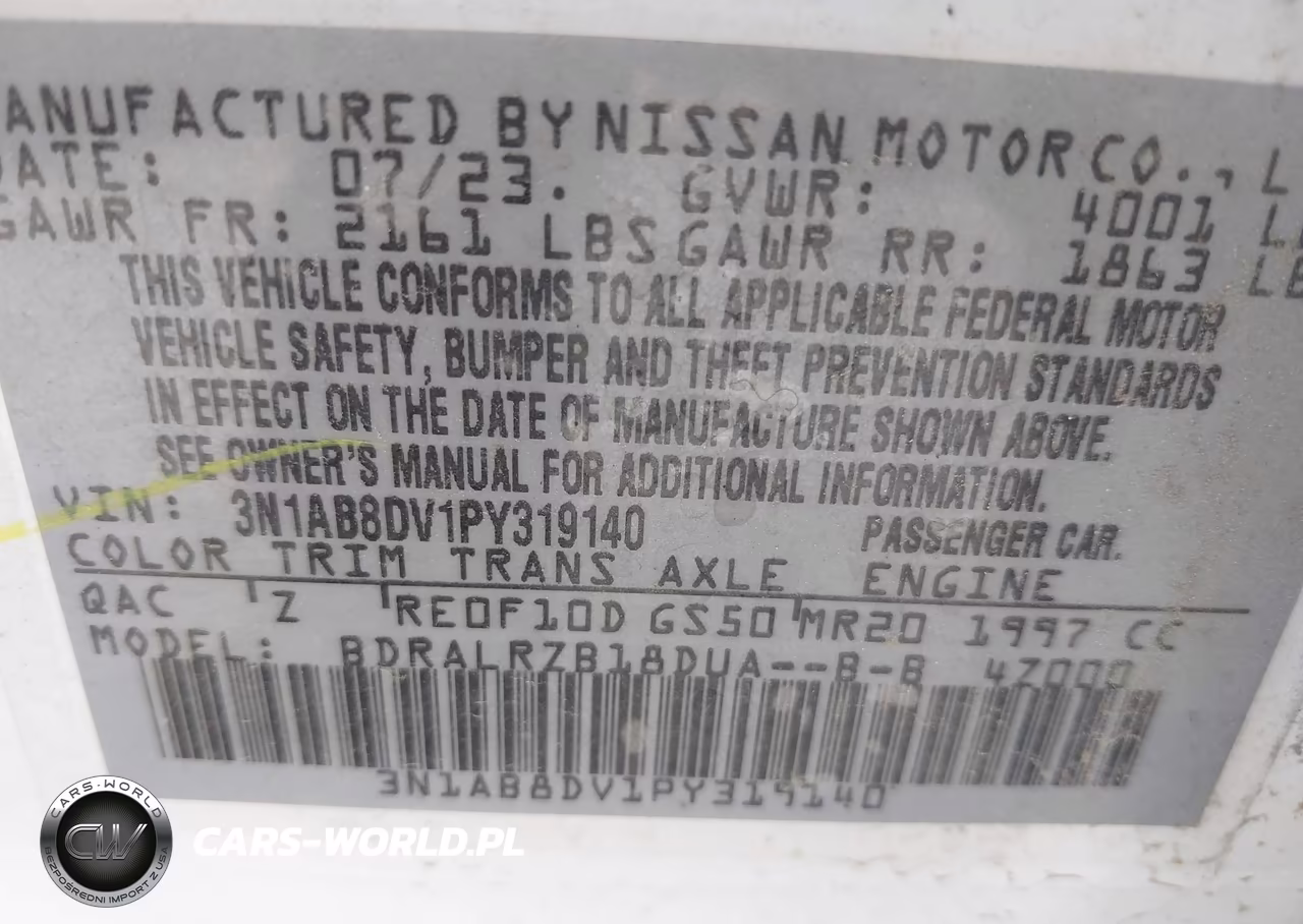 2023 Nissan Sentra Sr Xtronic Cvt VIN:3N1AB8DV1PY319140 - 9