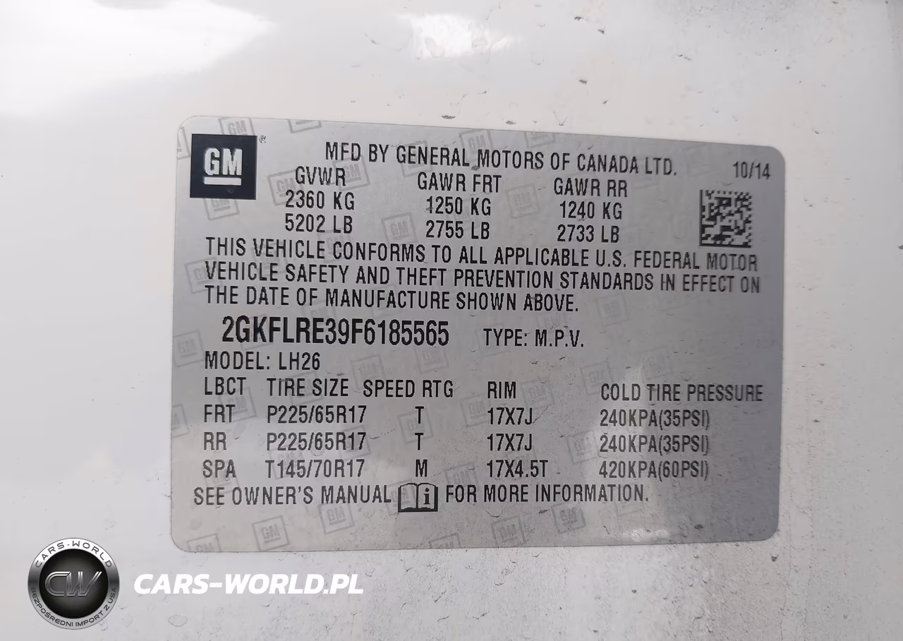 2015 GMC Terrain Sle-2 VIN:2GKFLRE39F6185565 - 9