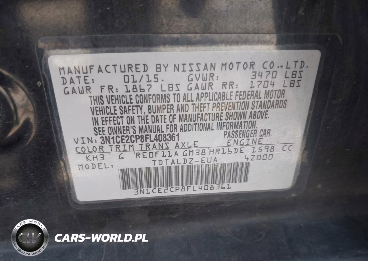 2015 Nissan Versa Note S (Sr)-S Plus-Sl-Sr-Sv VIN:3N1CE2CP8FL408361 - 9