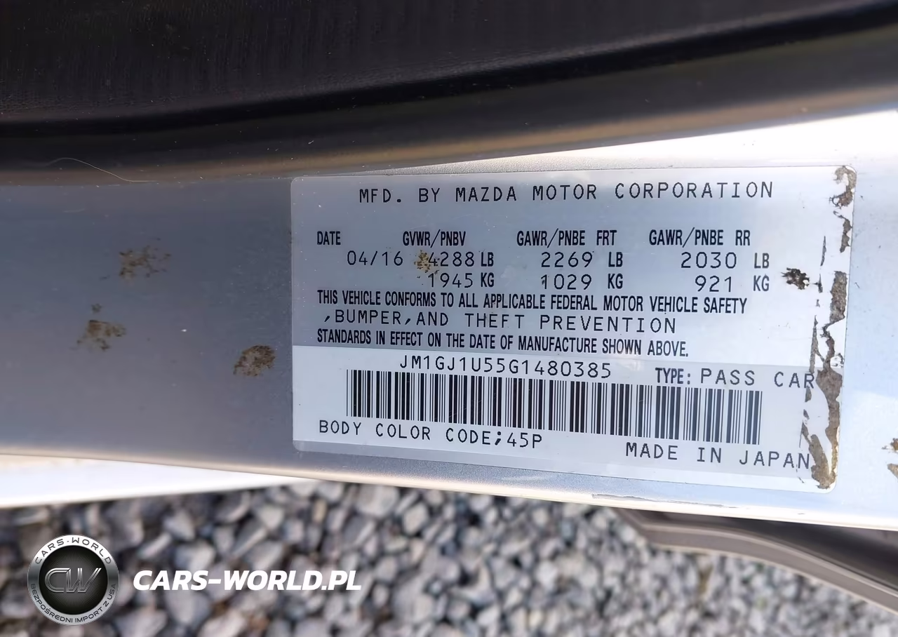 2016 Mazda Mazda6 I Sport VIN:JM1GJ1U55G1480385 - 9