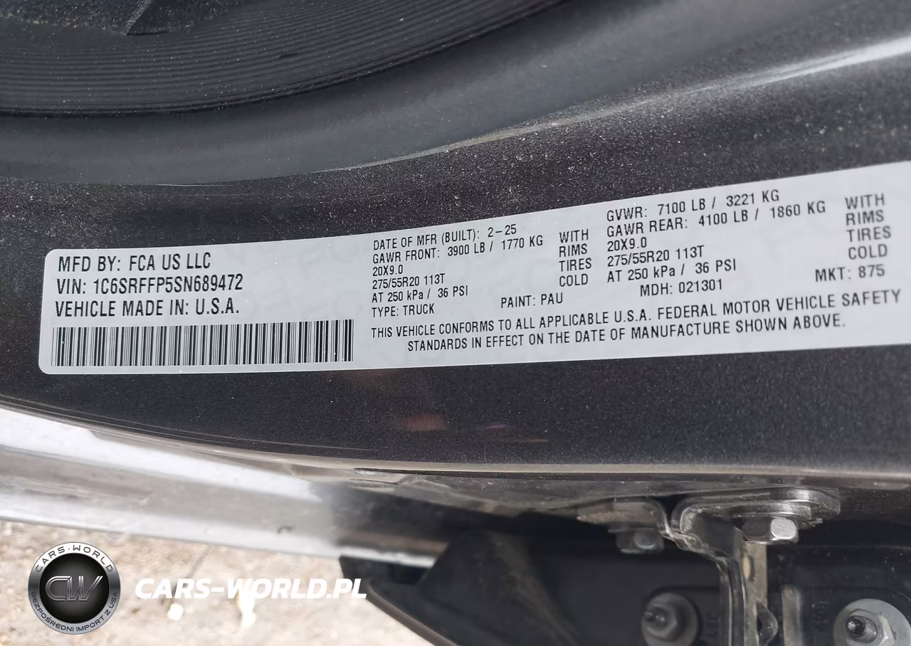 2025 Ram 1500 Lone Star 4X4 5'7 Box VIN:1C6SRFFP5SN689472 - 9