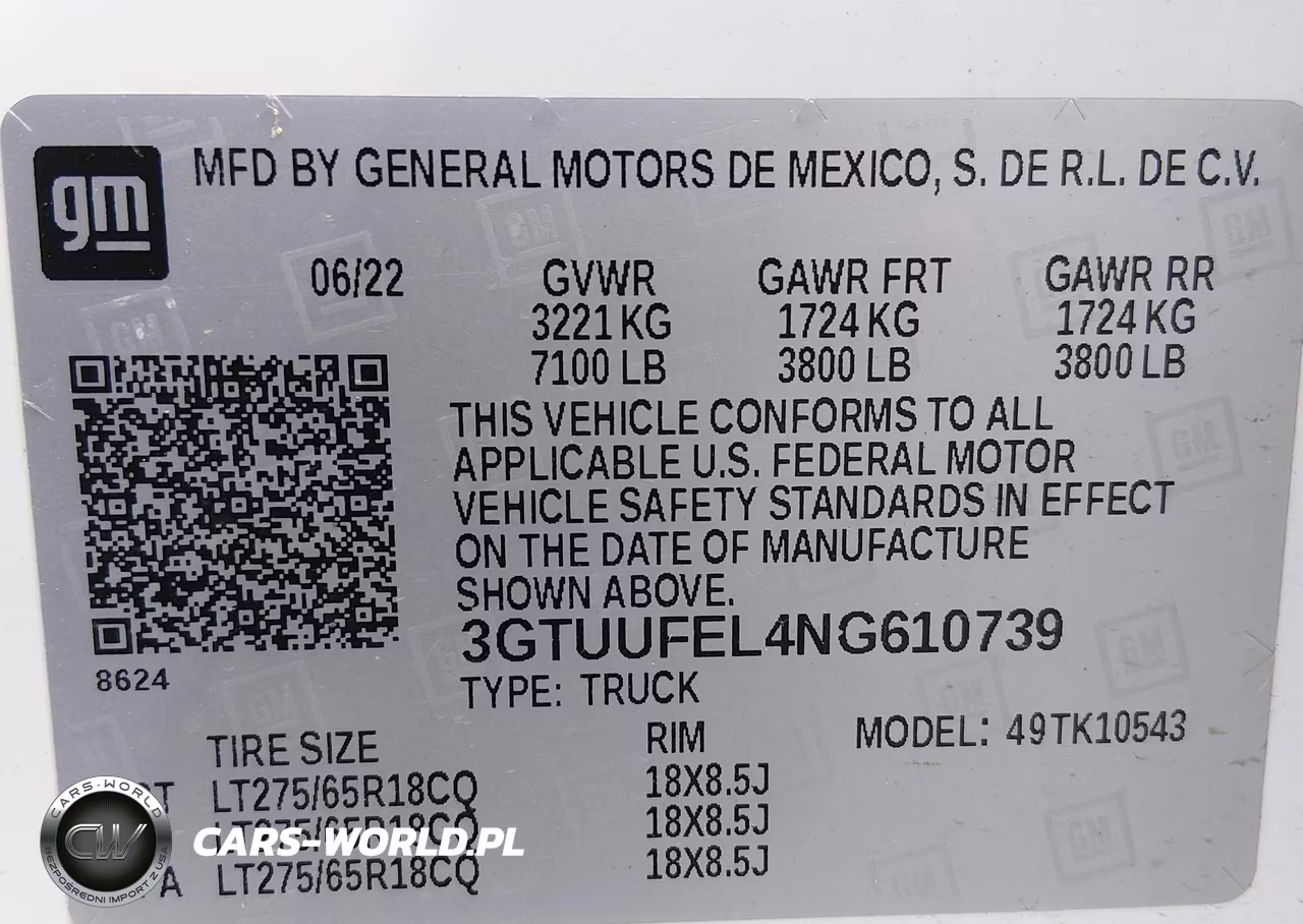2022 GMC Sierra 1500 4Wd Short Box At4X VIN:3GTUUFEL4NG610739 - 9