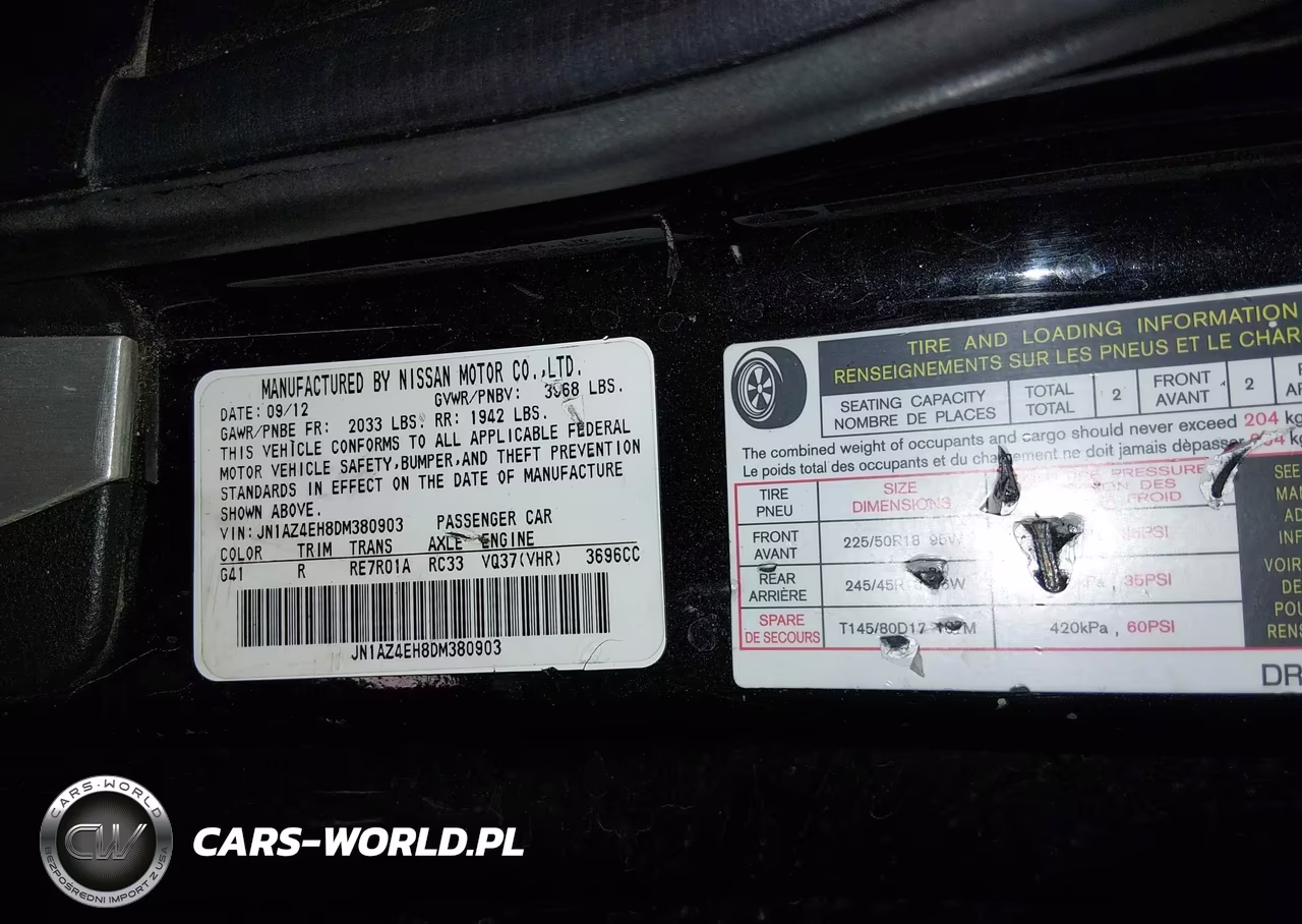 2013 Nissan 370Z Touring VIN:JN1AZ4EH8DM380903 - 9
