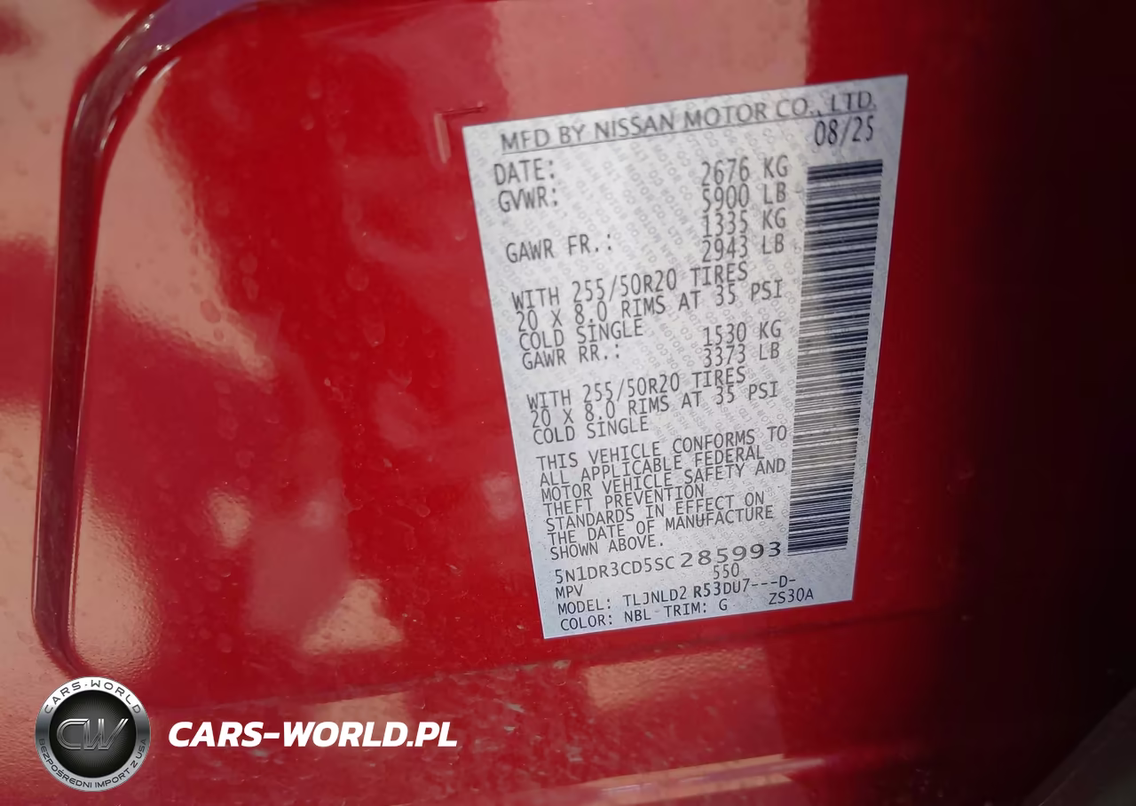 2025 Nissan Pathfinder Sl 4Wd VIN:5N1DR3CD5SC285993 - 9