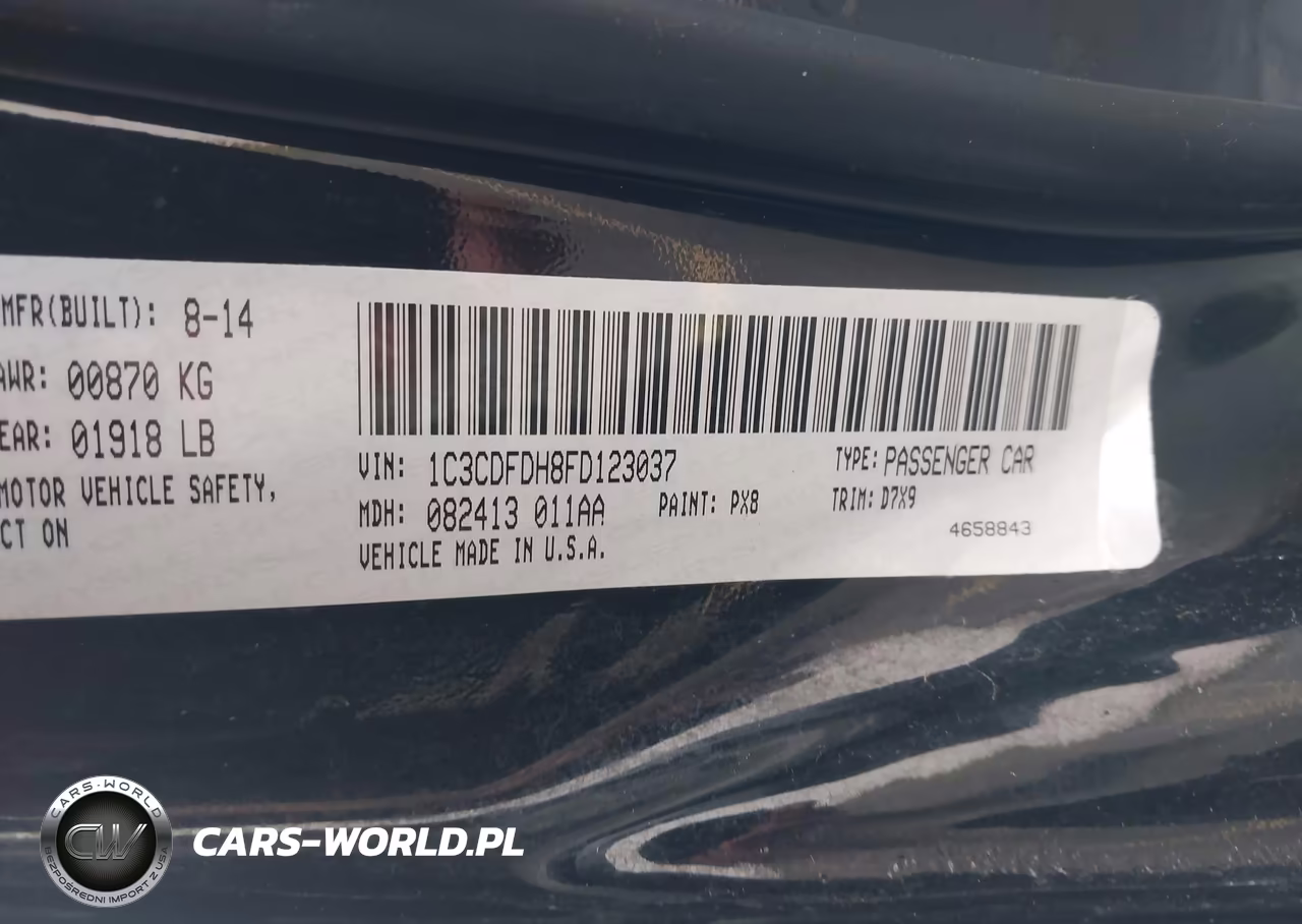 2015 Dodge Dart Aero VIN:1C3CDFDH8FD123037 - 9