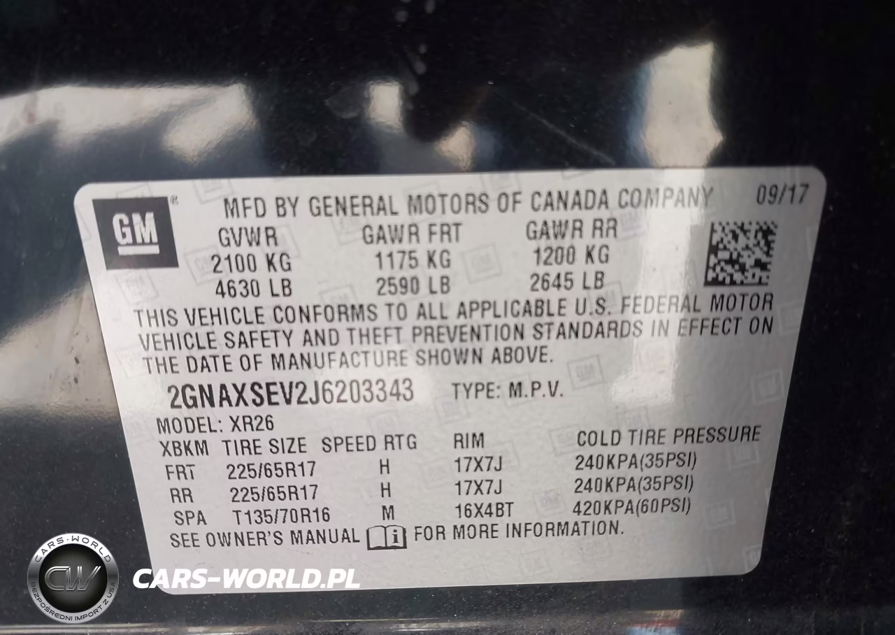 2018 Chevrolet Equinox Lt VIN:2GNAXSEV2J6203343 - 9