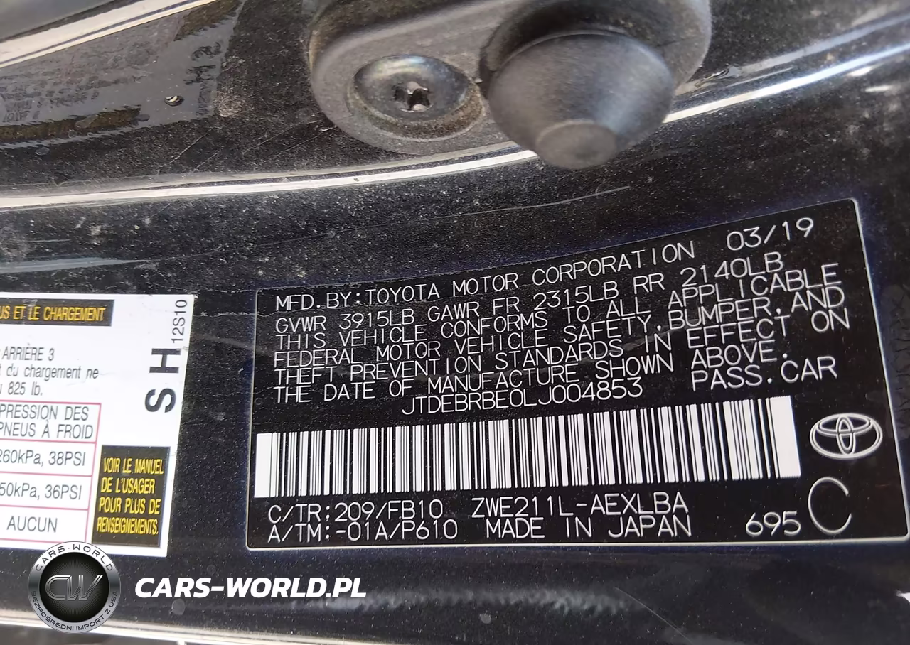 2020 Toyota Corolla Hybrid Le VIN:JTDEBRBE0LJ004853 - 9